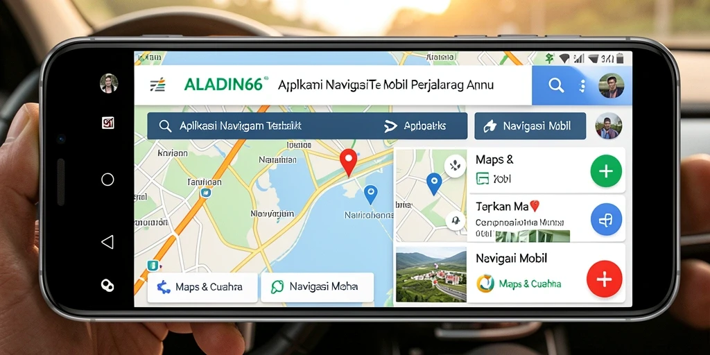 Tampilan antarmuka ALADIN66 yang ramah pengguna untuk navigasi mobil.