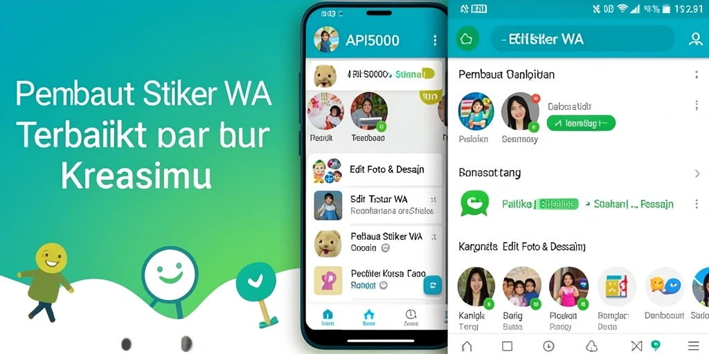 Antarmuka aplikasi API5000 untuk membuat stiker WA yang menarik.