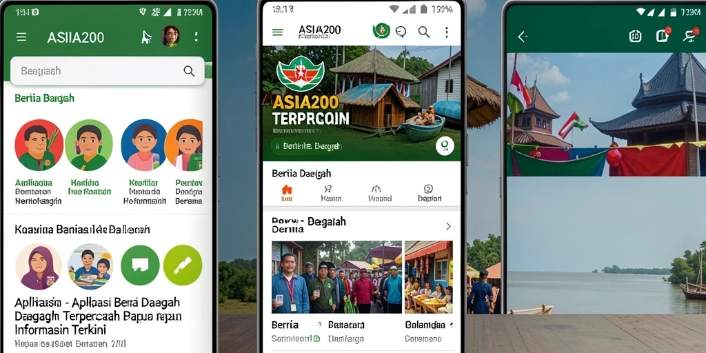 Tampilan antarmuka aplikasi ASIA200 yang informatif dan modern.