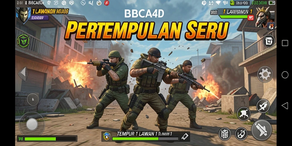 Antarmuka pertempuran seru 1 lawan 1 dalam BBCA4D.