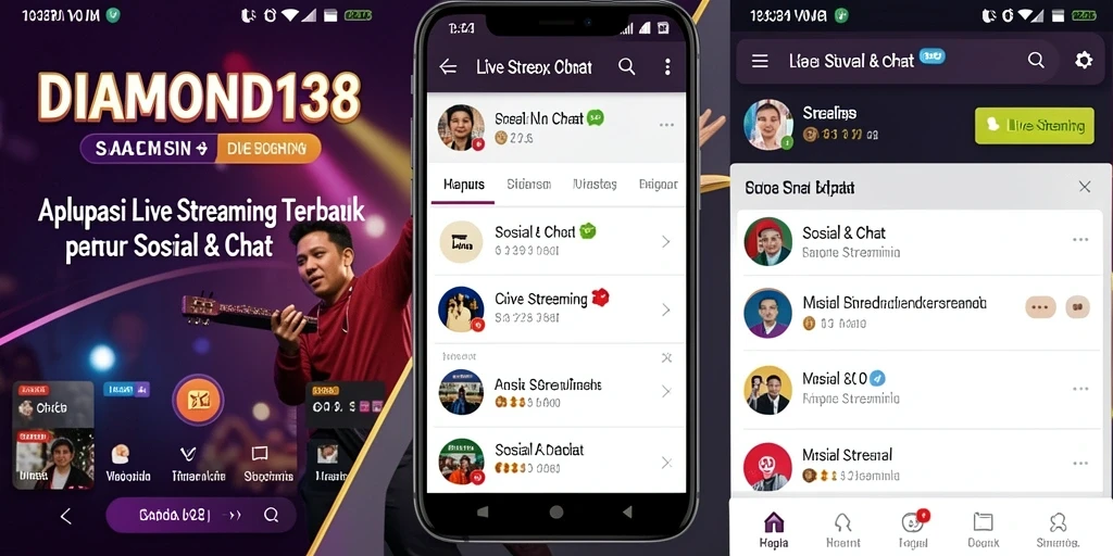 Tampilan antarmuka <strong>DIAMOND138</strong> yang menarik saat Live Streaming.