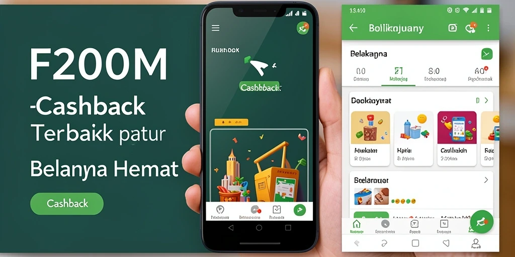 Antarmuka F200M dengan fitur Cashback yang menarik dan mudah digunakan.