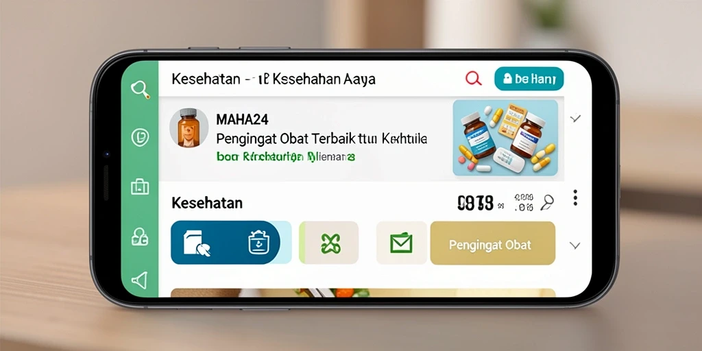 Antarmuka MAHA24 yang ramah pengguna untuk pengingat obat.