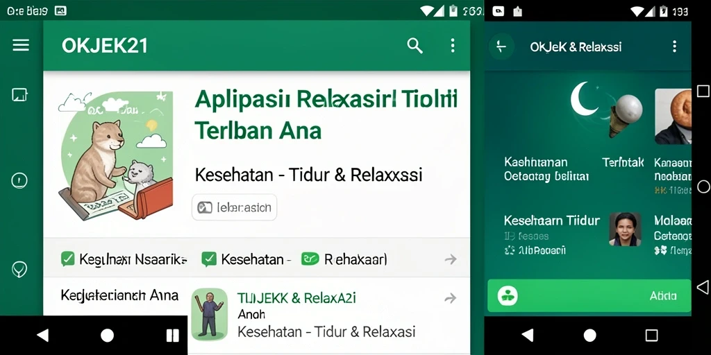 Tampilan antarmuka OKJEK21 yang menenangkan dan intuitif.