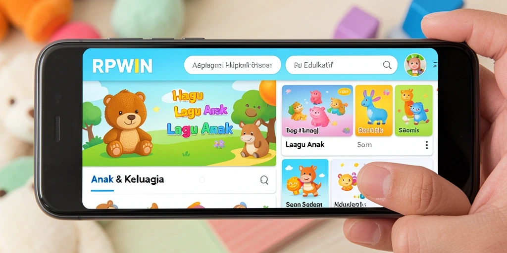 Tampilan antarmuka RPWIN yang ceria dan interaktif untuk anak-anak.
