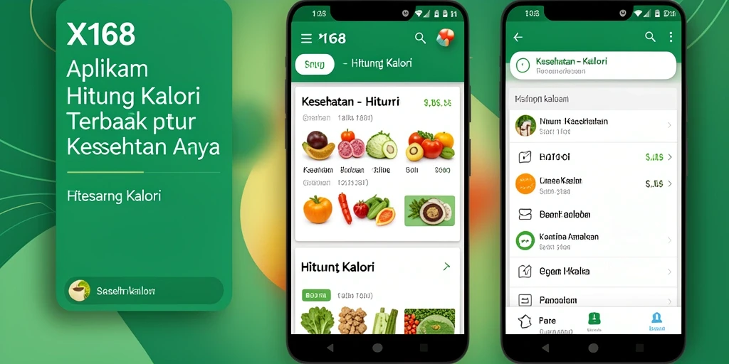 Antarmuka X168 yang intuitif untuk menghitung kalori.